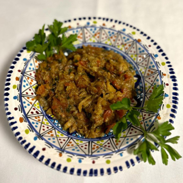 Salade d'aubergines et poivrons