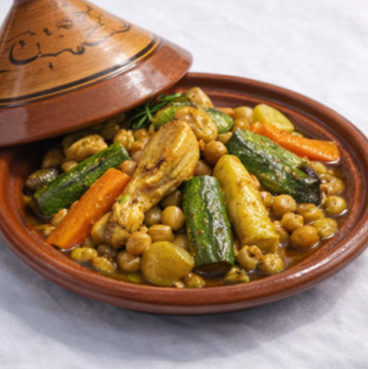 Tajine de poulet et légumes